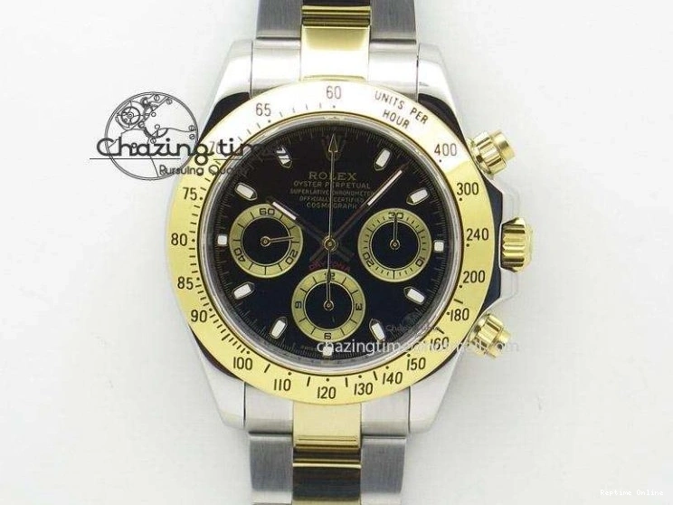 0415 Modern Daytona Kravitz YG DLC BP Maker Best Edition Black Dial On DLC Bracelet A4130 (Free Leather Strap) 3572